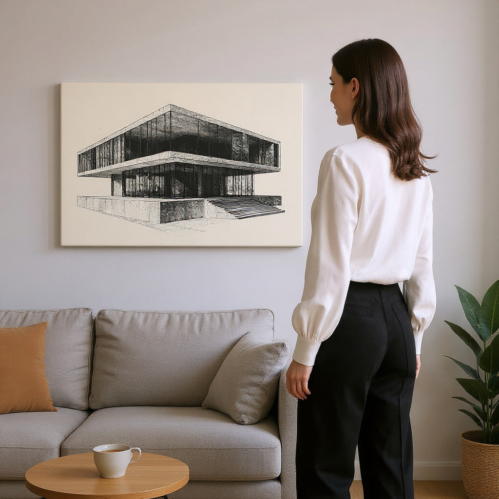 A Union of Brutalism and Grace Canvas Print