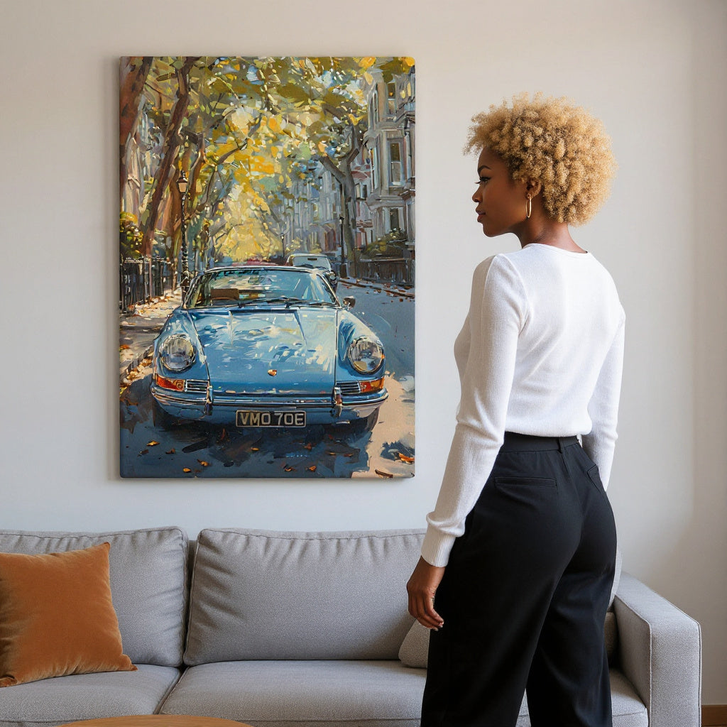 Baby Blue 911 On Stavordale Road Canvas Print