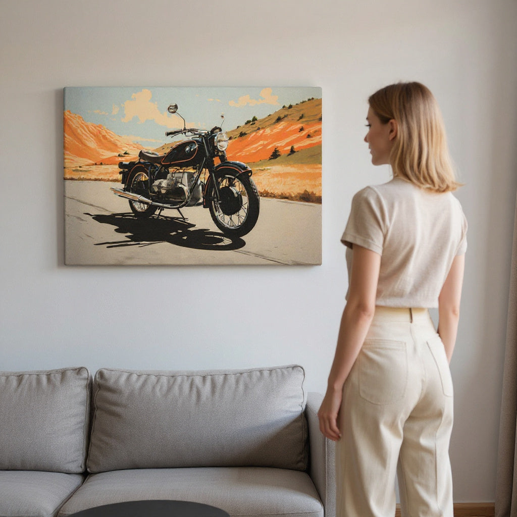 Black R60/2 In The Mountains Canvas Print