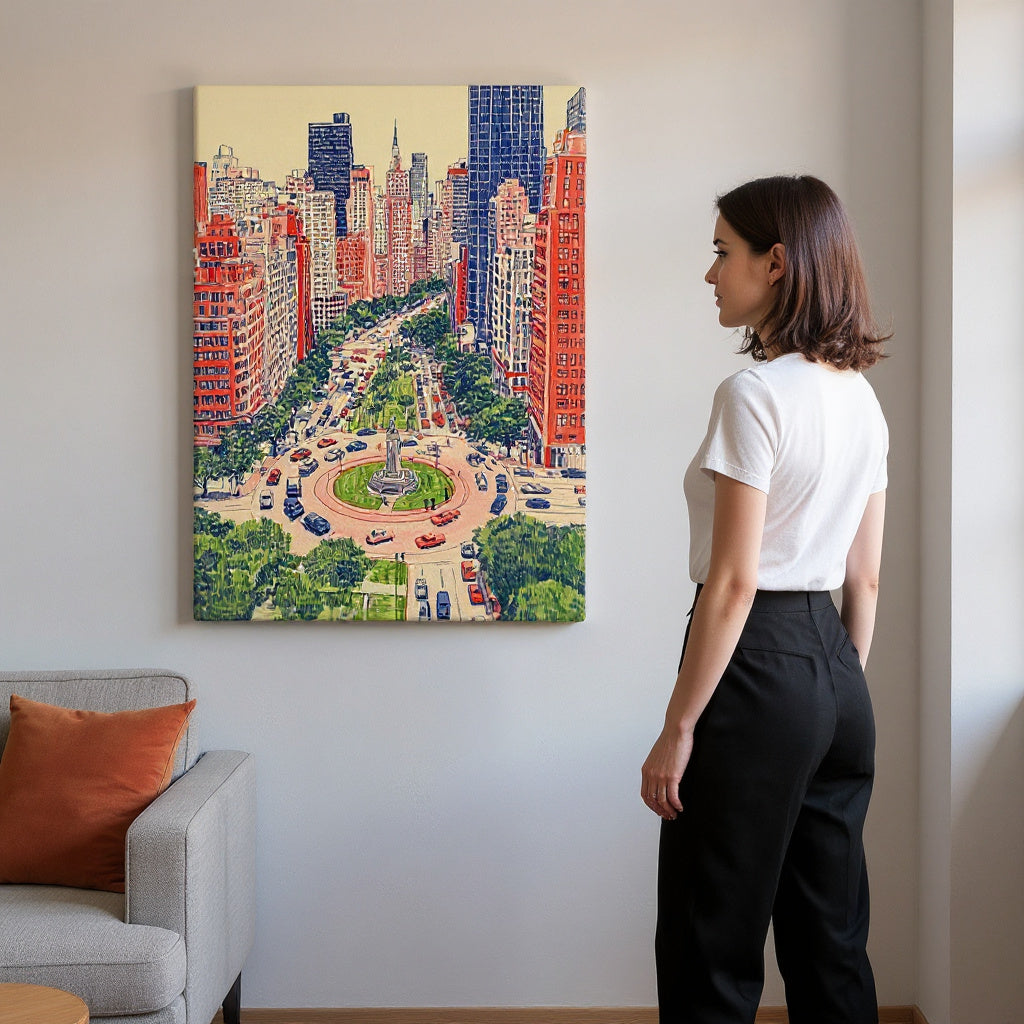 Metropolis In Motion Canvas Print