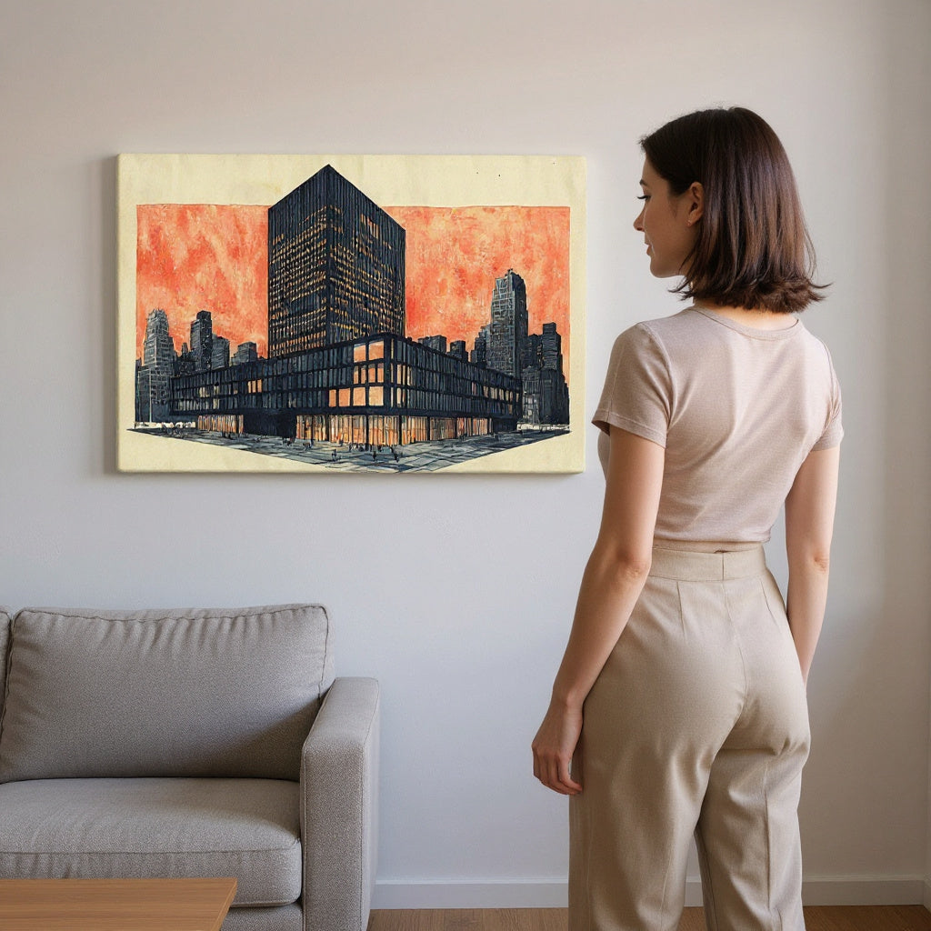 Modernism At Dusk Canvas Print