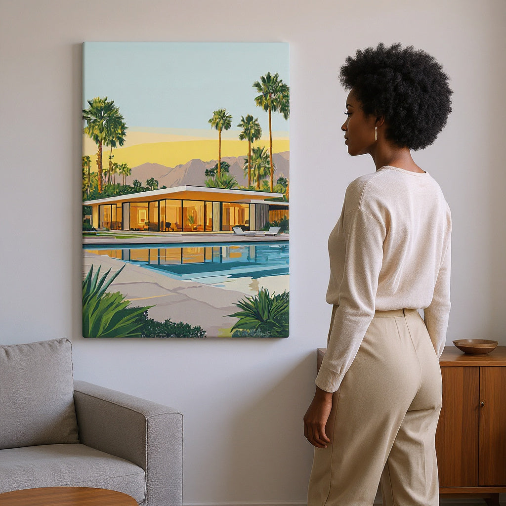 Palm Springs At The Golden Hour Canvas Print