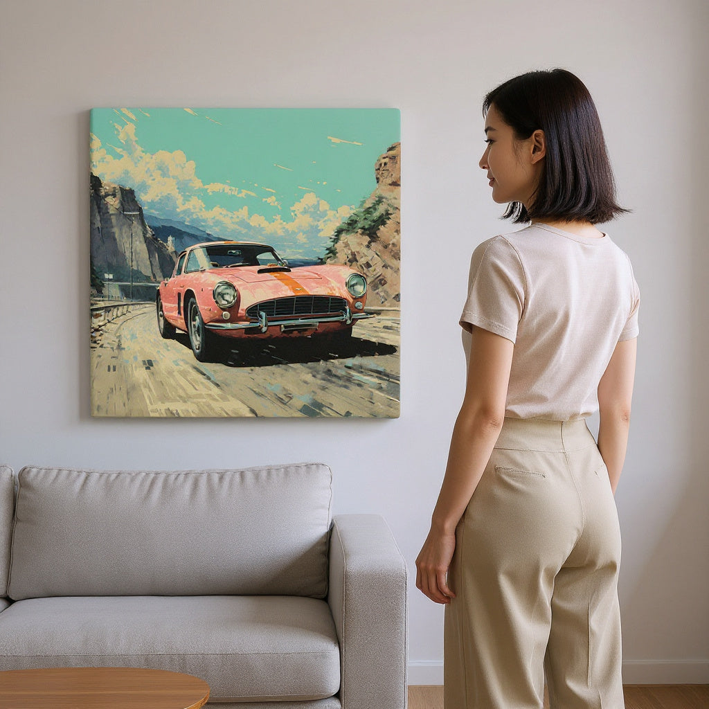 Pink 250 GT SWB Berlinetta Takes The Lead Canvas Print