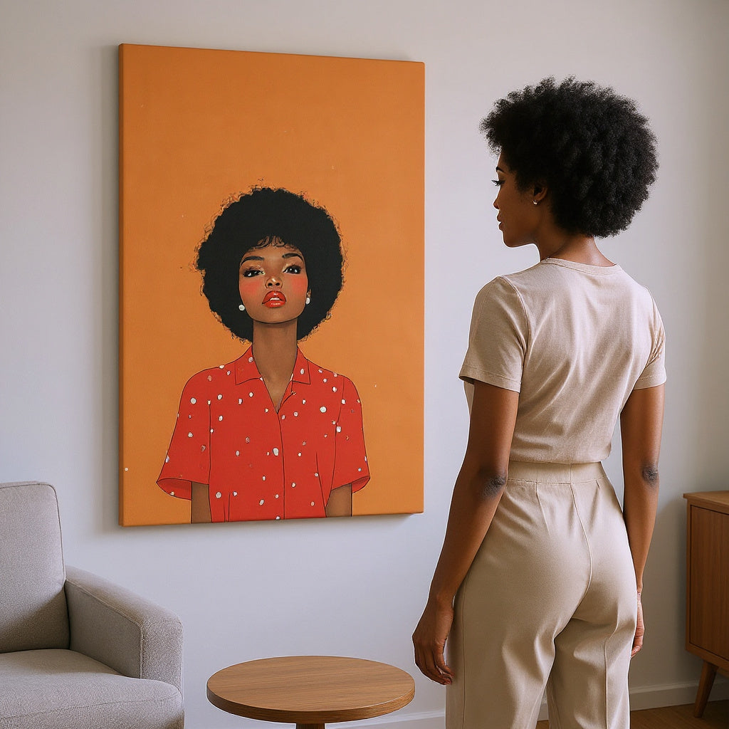 Poise In Hues Of Orange Canvas Print