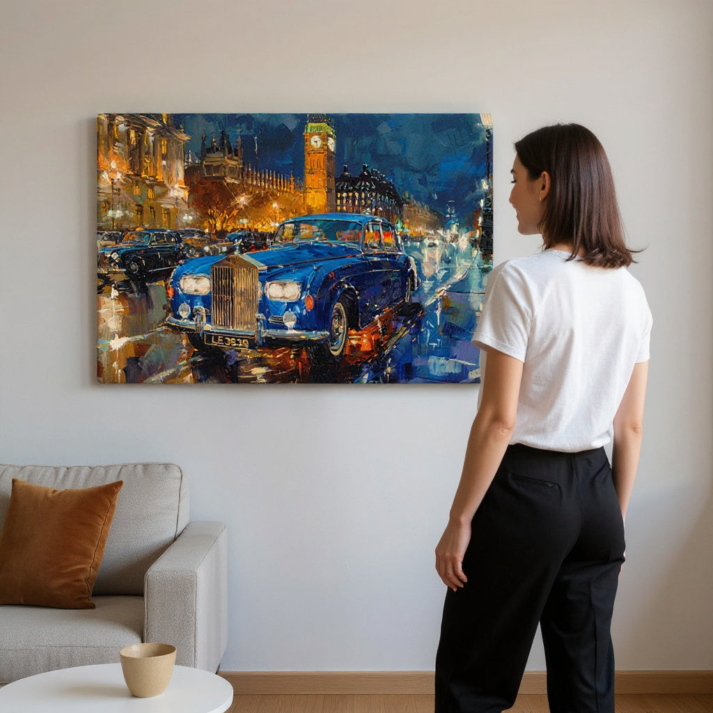 Royal Blue Cloud Takes A Midnight Drive Canvas Print