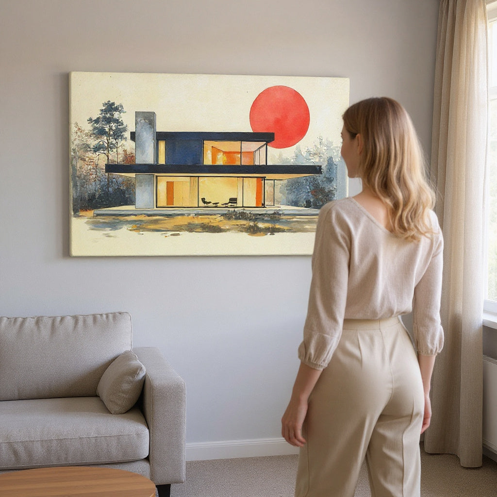 Sun-Kissed Steel and Concrete Canvas Print