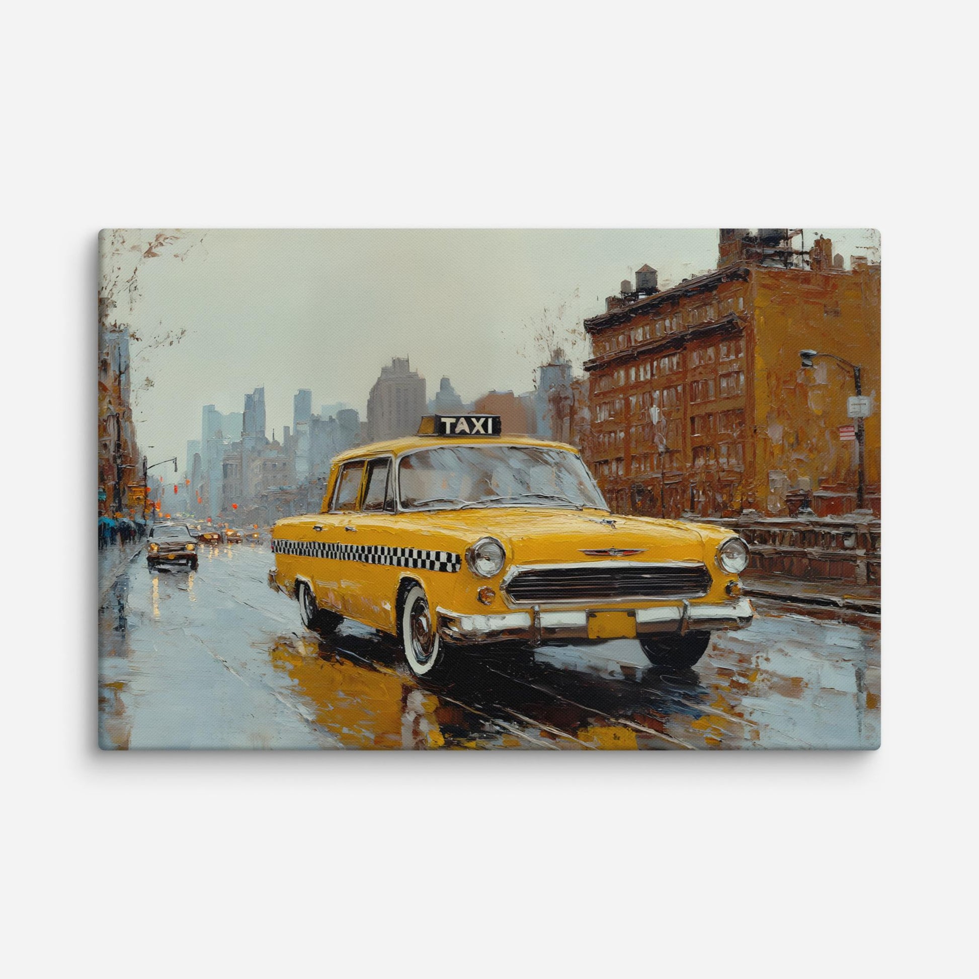 A Cab Ride On A Hazy Afternoon Canvas Print
