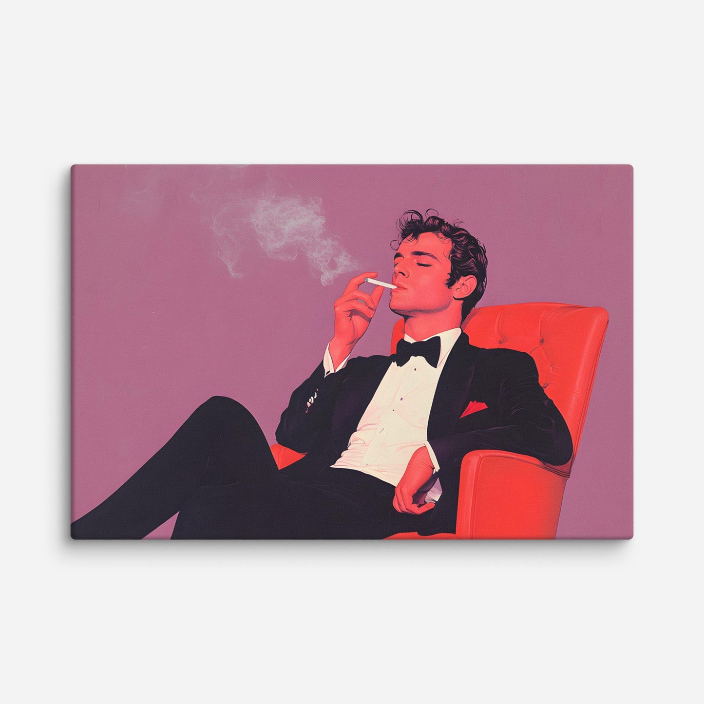 A Quiet Room For A Smoke Canvas Print
