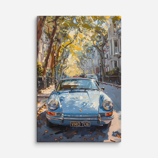Baby Blue 911 On Stavordale Road Canvas Print