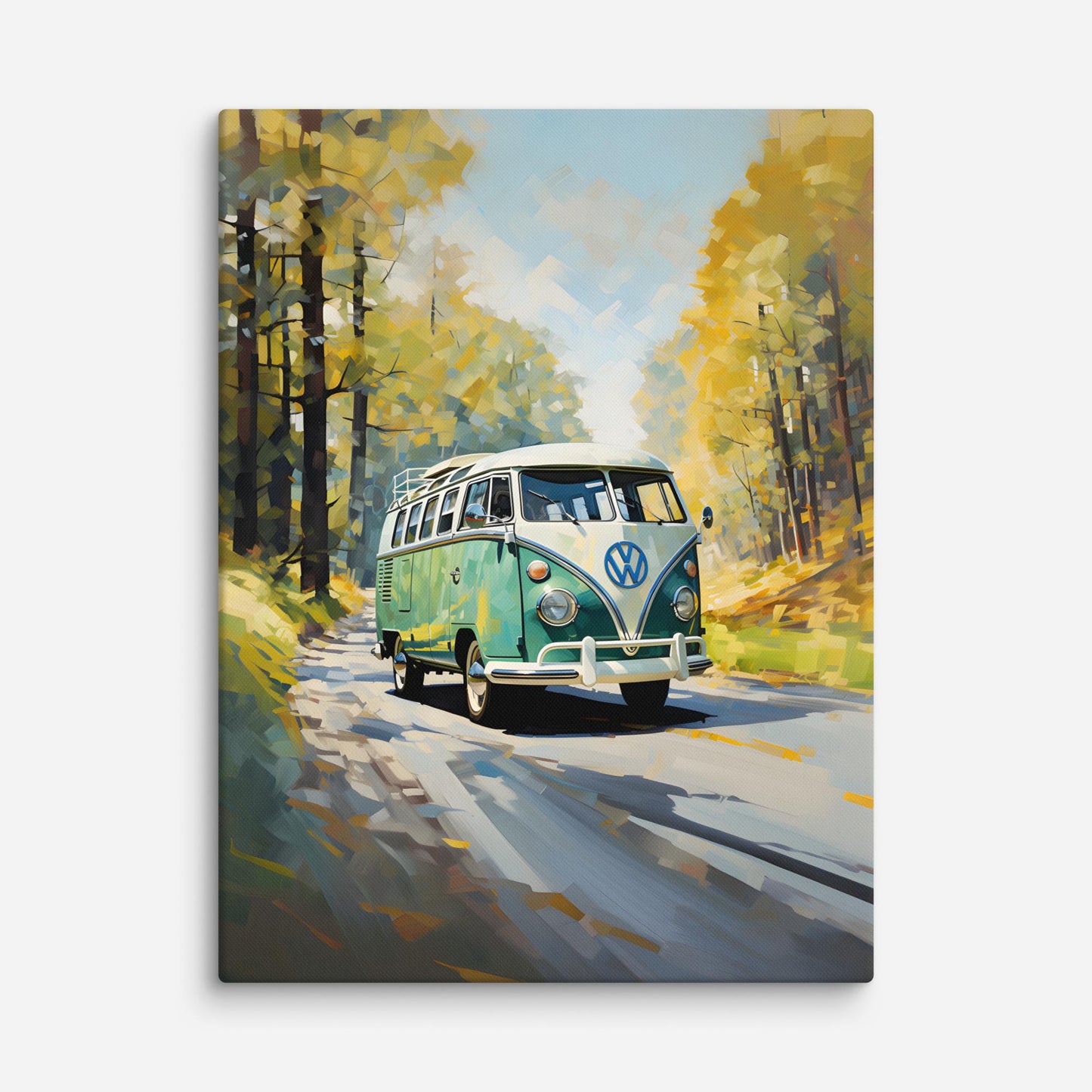 Emerald Green Type 2 Rides Through The Woods Canvas Print