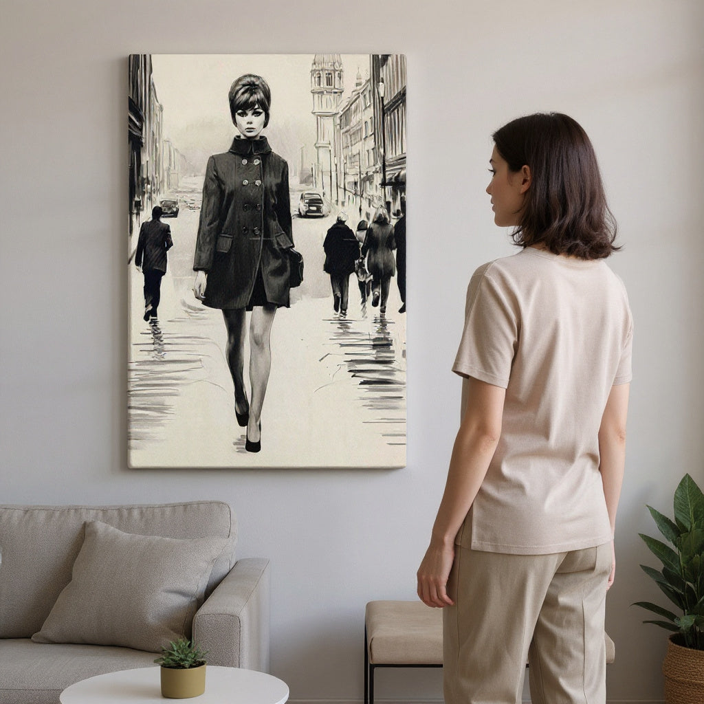 A Peacoat For A Gloomy Day Canvas Print