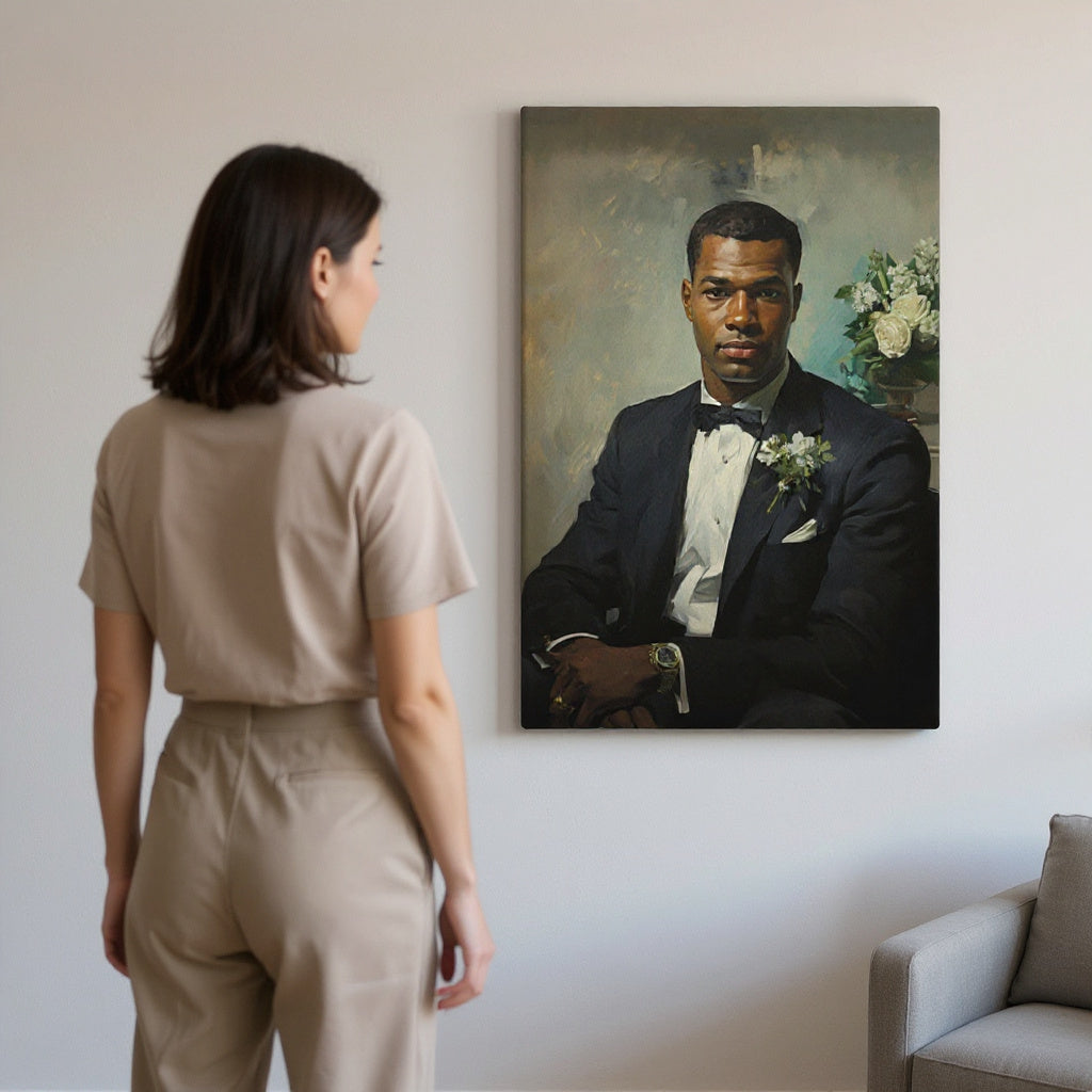 A Portrait Before His Wedding Canvas Print