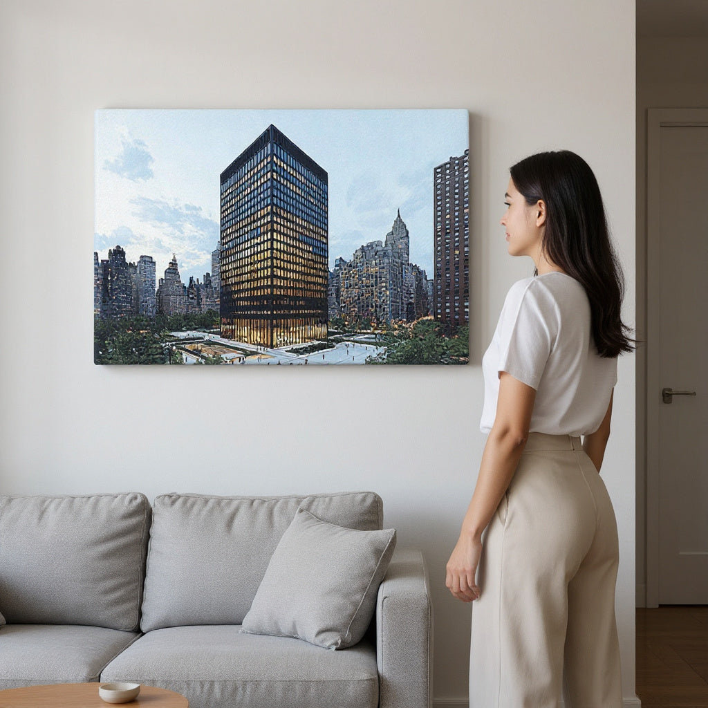 A Revolution Of Glass And Steel Canvas Print