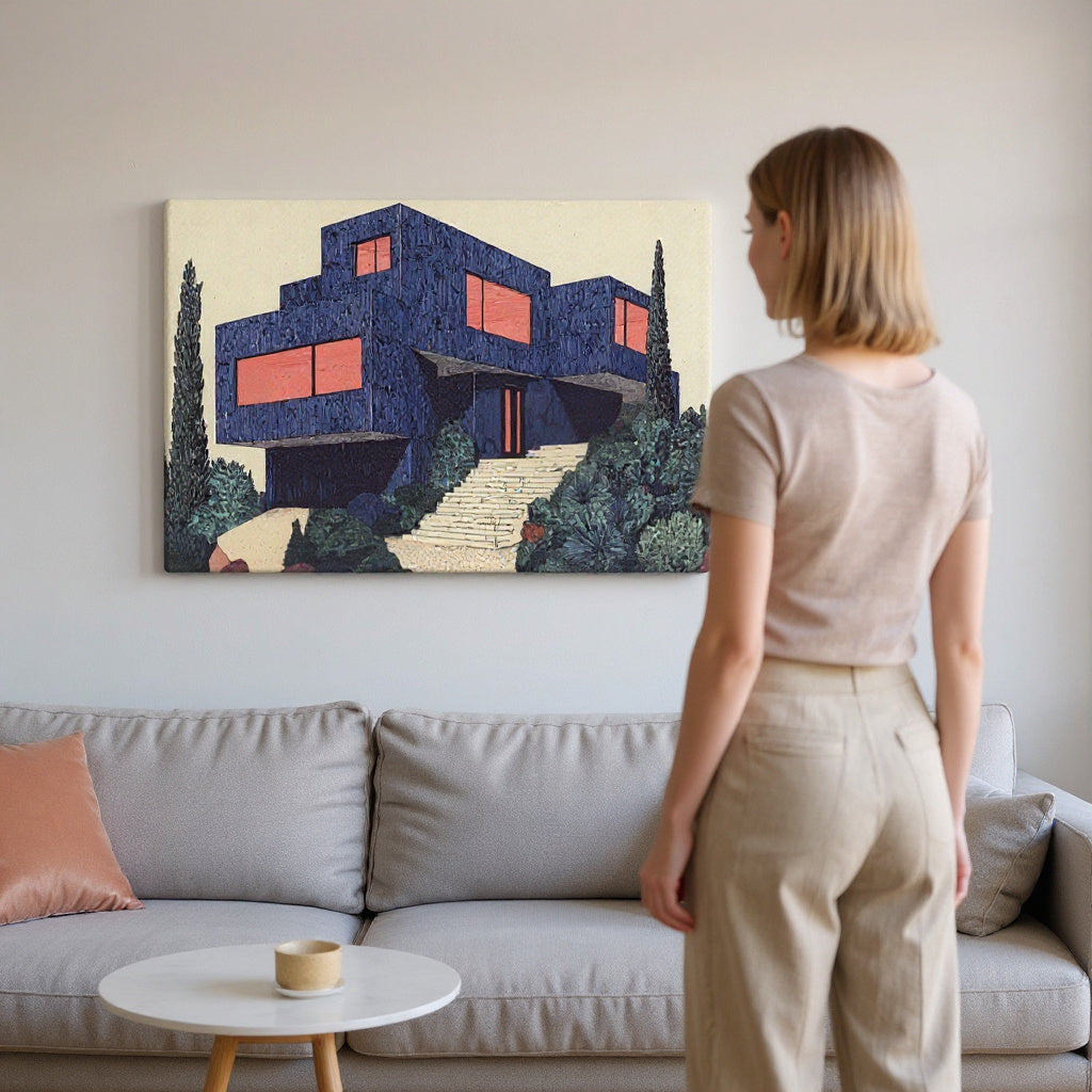 Cosmic Brutalism In Pen And Ink Canvas Print