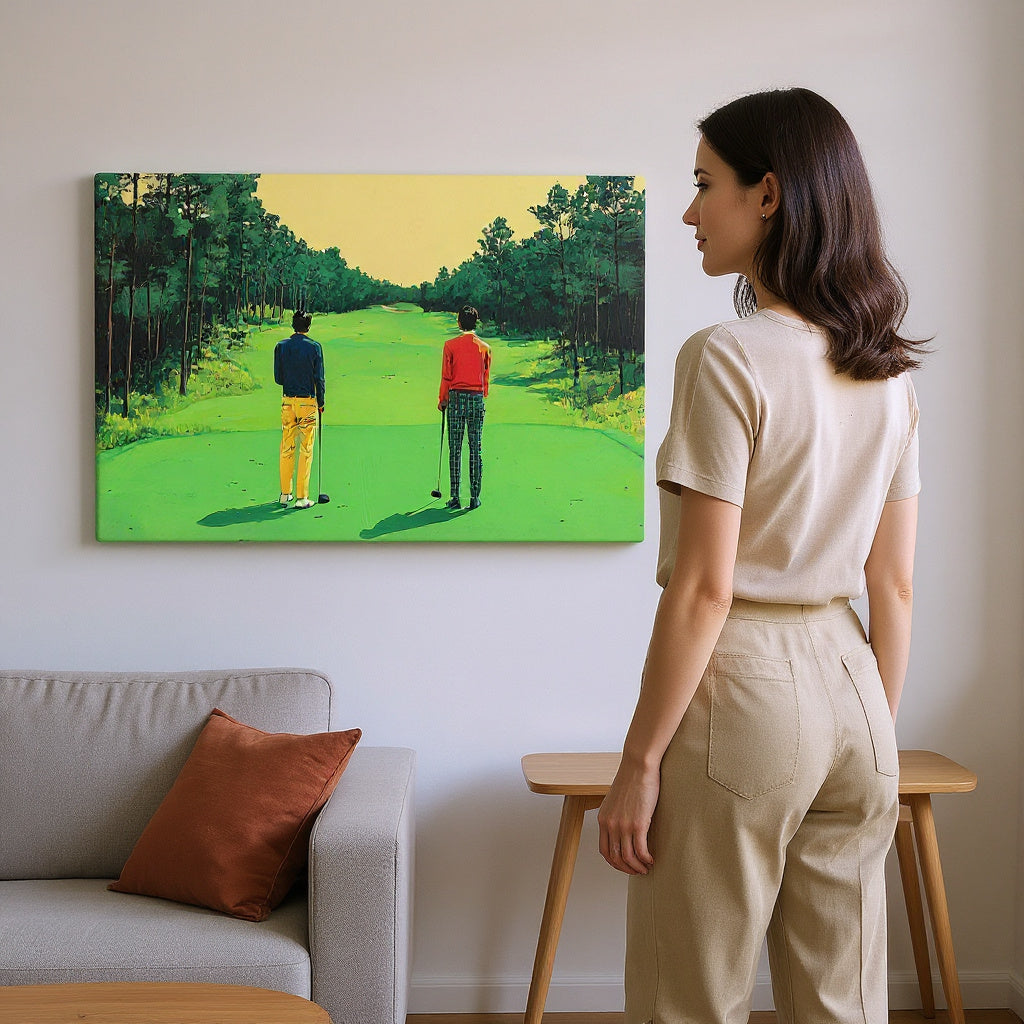 Gentlemen on the Green Canvas Print