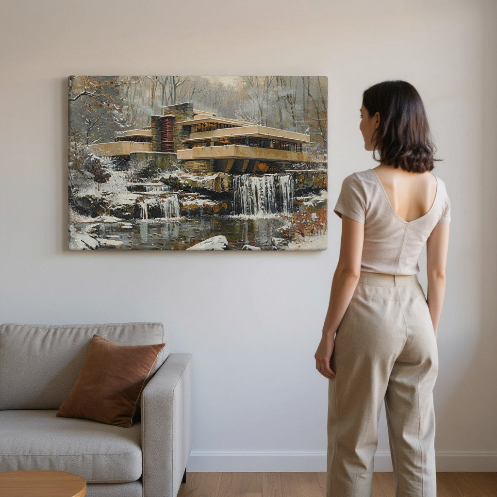 Stone And Stream Canvas Print