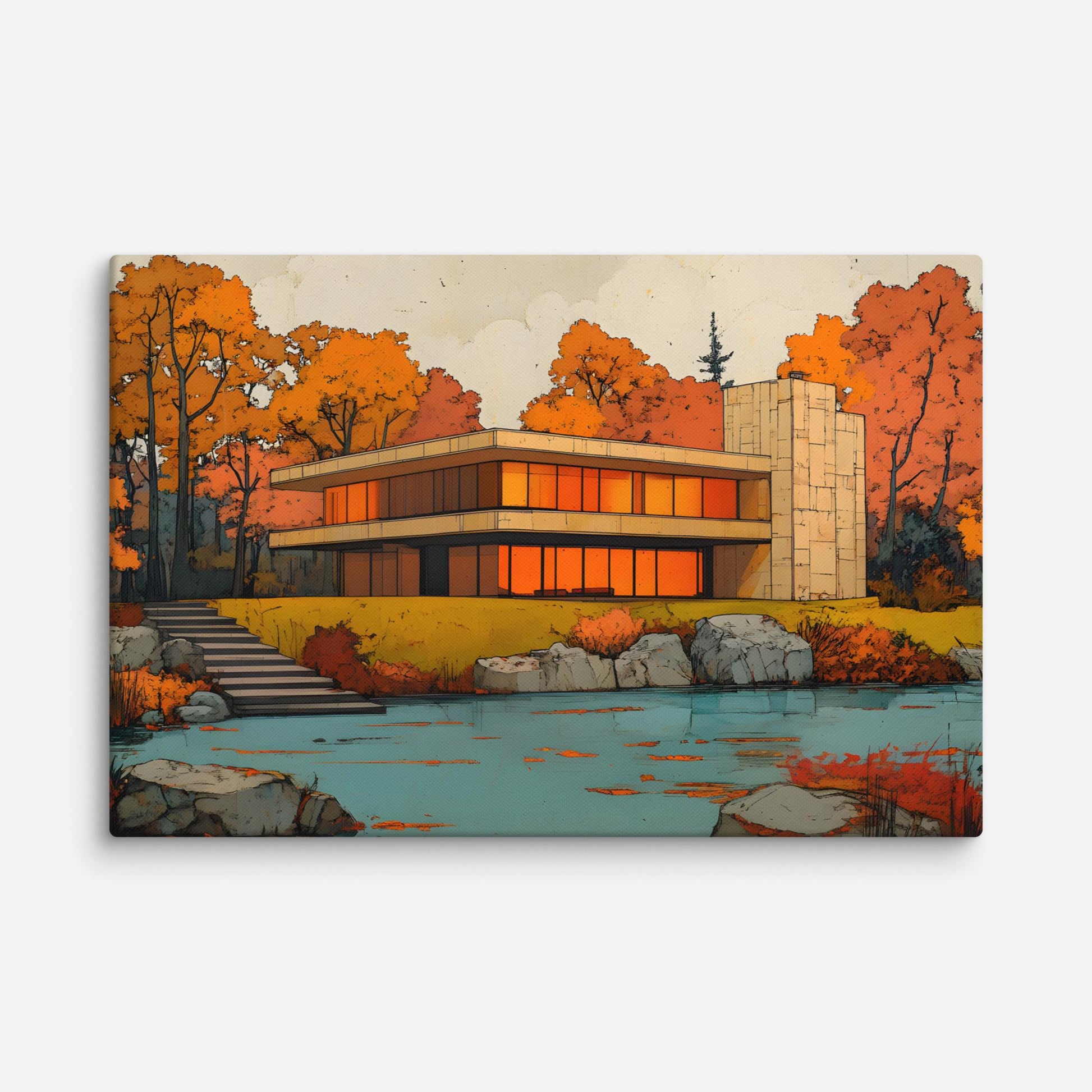 Serenity By Way Of Glass and Stone Canvas Print